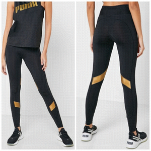 PUMA Gold Metal Splash Eclipse High Rise Leggings